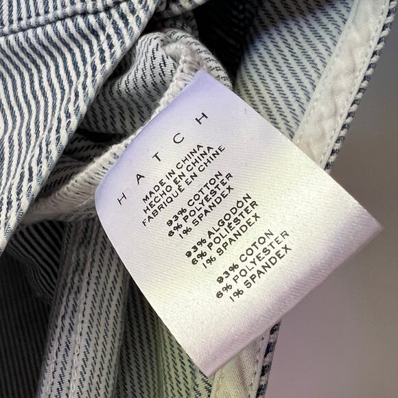 HATCH The Railroad Stripe Overalls Maternity Pregnancy Utility Jeans Size M - Picture 9 of 11